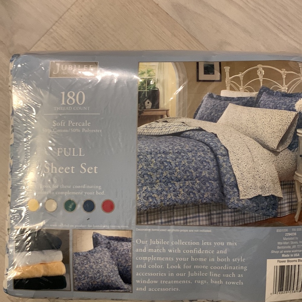 NWT full bed sheet set 180 thread count